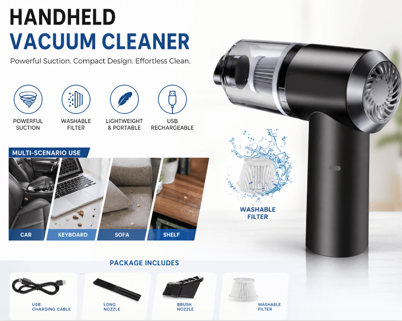 3 in 1 portable car vacuum cleaner buy online India ShipTrend
